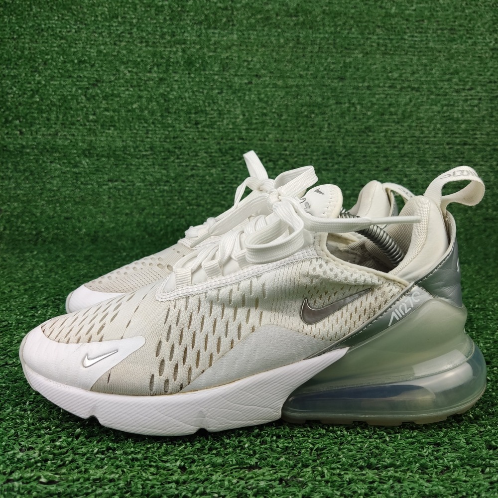Nike Sneakers Womens 6.5 White Air Max 270 DX0114-100 Metallic Silver Athletic - Picture 3 of 8